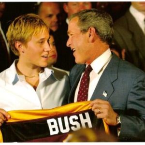 Maria med George W Bush